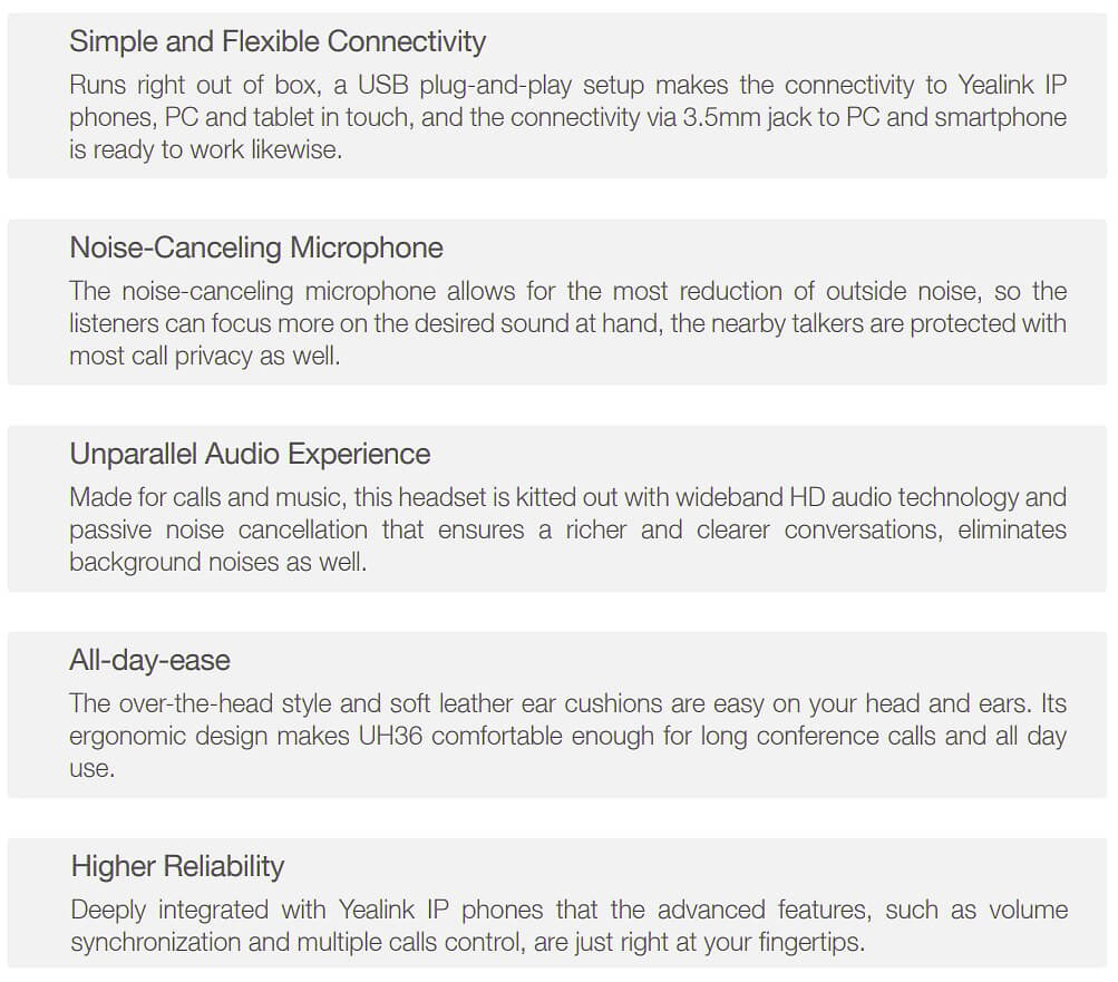 Yealink Uh36 Headset Features Kenya Yealink Uh36 Headset Features Kenya
