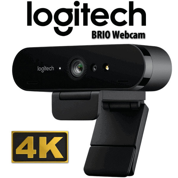 I hele verden vandring Kontoret Logitech BRIO – Ultra HD Webcam for Video Conferencing, Recording